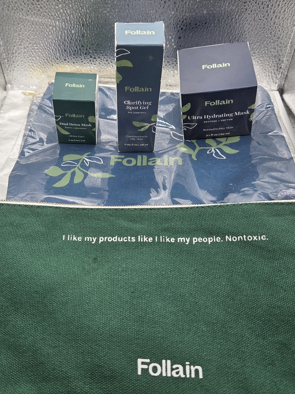 Follain Mask Set: Ultra Hydrating Mask + Dual Detox Mask + Clarifying Spot Gel
